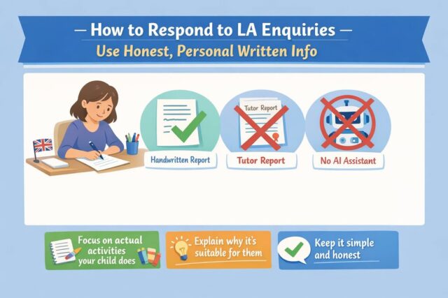 Writing a report - dont use AI, dont use Tutors report, Write your own - Heres why - https://educationalfreedom.org.uk/providing-info-to-the-la-never-lie-use-ai-or-send-a-tutor-report/