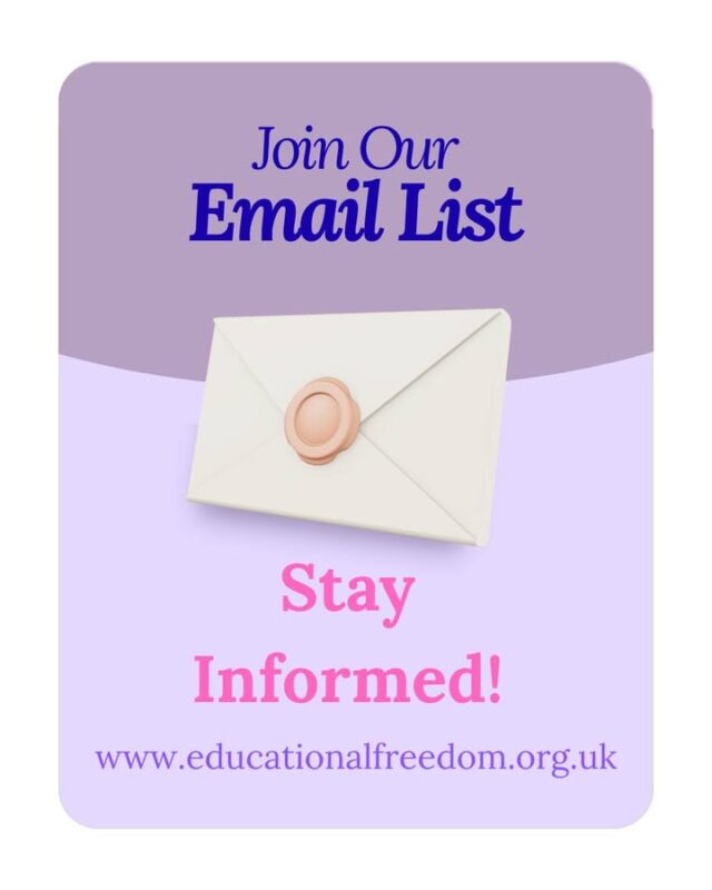 Home educators: This Is Our Last Window to Protect Home Education
The final EHE consultation is expected to be released in the coming weeks (months if we are lucky). When it arrives, it will be the final moment for families to speak before the government pushes ahead with mandatory home visits and compulsory assessments.

This isn’t a distant threat anymore.
It’s on our doorstep.

⚡ You need to be ready the moment it drops.
Sign up to our newsletter to receive immediate alerts, plus early briefings that explain exactly what the new bill means for your family and how to respond to the EHE consultation — in plain, human language.

👉 If we don’t act now, we may not get another chance.