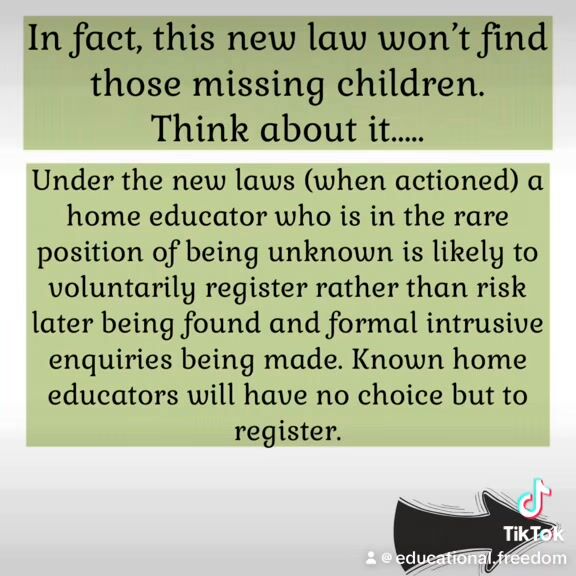 The children’s well-being and schools bill is now law (though not in use for a while yet) DOES NOTHING to protect children. Instead it will harm home educators.