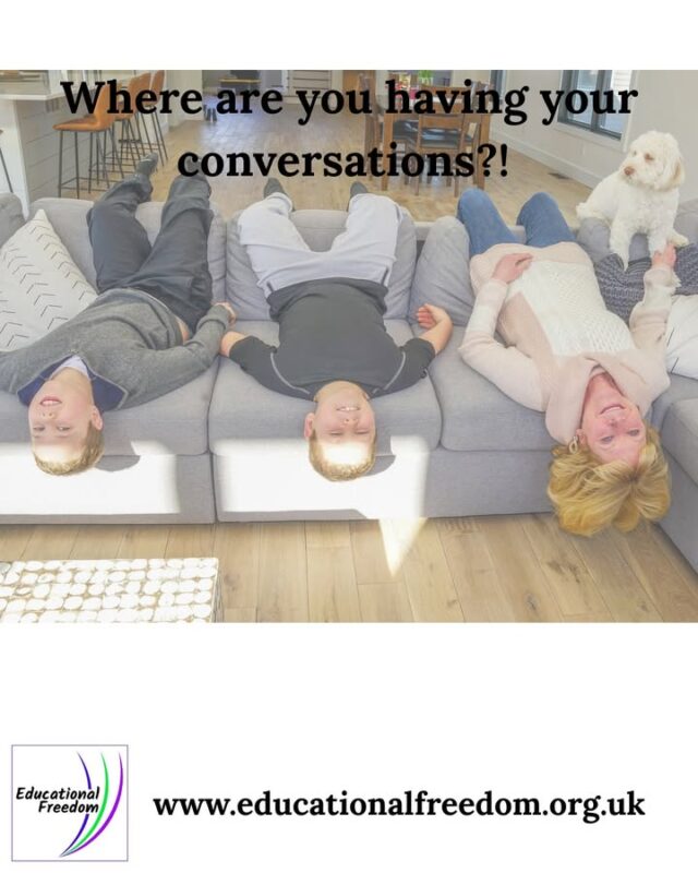 Conversations are one of the most underrated forms of education. A single discussion can cover literacy, critical thinking, emotional intelligence, history, science, and more. When children talk through ideas, they learn to express themselves clearly, ask questions, and explore different viewpoints. Conversations also strengthen relationships, helping children feel heard and valued. Today, notice a moment where a simple chat turned into something deeper, a question that led to research, a story that sparked curiosity, or a shared reflection that helped your child understand the world a little better. What meaningful conversation happened in your home this week and where? Back of the sofa, car trip or dog walk?