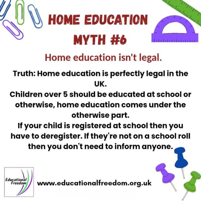 Day six of our myths vs truths! #ukhomeed #homeeddad #homeedmum #homeedplanning #learningfromhome #homeeducate #homeeducationrocks #homeeducationlife