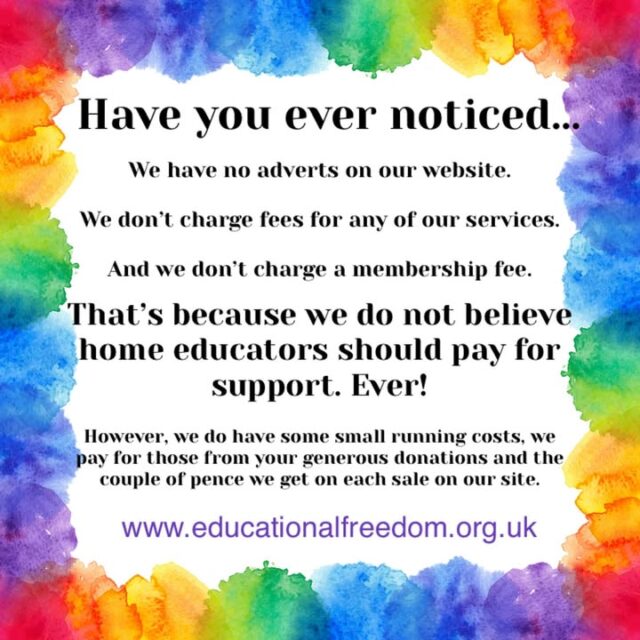 We are a home education
information and support service. THE place for all
things Home Education! Please do share us with your
friends and home ed groups.
We offer support on all things home education from LA
support, ideas, templates, SEN and Qs & As. We are a
superb community ready to welcome you in!
#homeeducationlife #homeeducationideas
#homeeducationrocks #homeeducate
#educationalfreedomrocks #homeedLA
#dealingwiththeLA #homeedreports
#homeeducationfamily #unschool #educationalfreedom