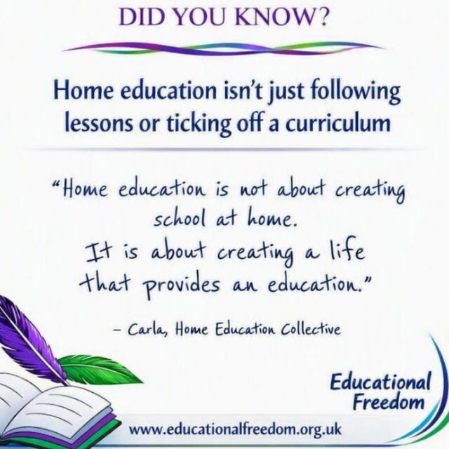 Home Education: Creating a Life of Learning

Home education isn’t just about following lessons or ticking off a curriculum — it’s about creating a life where learning is natural, exciting, and part of every day. It’s exploring the world with curiosity, asking questions, trying new things, and discovering passions along the way.

When you home educate, every outing, every conversation, every hobby can become an opportunity to learn. It’s about helping children develop confidence, creativity, and a love of knowledge that lasts a lifetime.

With home education, learning isn’t confined to a timetable — it’s woven into life itself, shaping not just what children know, but who they are and how they engage with the world.