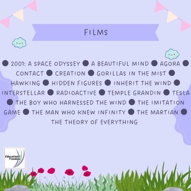 We are often asked for help with science aids - there seems to be less of those around so we have compiled a couple of lists over the next couple of days to help you! Next up is Films - most of these can be found on Sky,Netflix, Disney or free on youtube - Please do share your favourite home ed films regardless of topic! #ukhomeed #homeeddad #homeedmum #homeedplanning #learningfromhome #homeeducate #homeeducationrocks #homeeducationlife #homeedideas