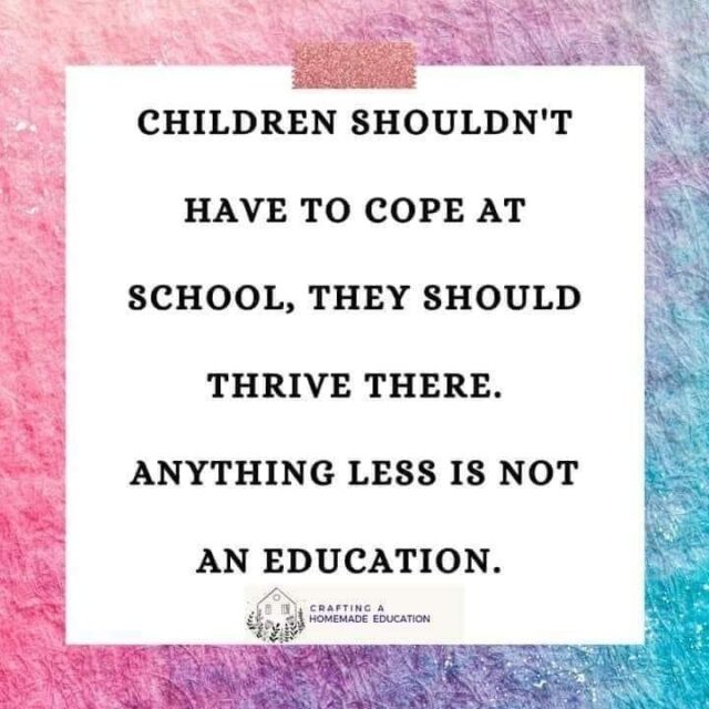Look I know that many home educators really look forward to this time of year when the museums and parks are quieter again, and regular home ed gatherings resume. But this post is for those of us who find this time of year a bit of a sting, it reopens old wounds and leaves us feeling a bit quiet. I want you to know I see you- this one is for us. 

For some of us all the 'back to school ' stuff can be a bit of a struggle; it can bring up a lot of difficult memories when all the 'back to school' photos are on our newsfeeds. It can be really mixed emotions when you know that whilst home education is what is best for your child's wellbeing, it can be hard thinking about how the school system failed our children, the trauma they endured, and a pang of sadness that the system is just not welcoming of their wonderful neurodivergent ways. 

Lots of mixed emotions for me today- yes I am happy that we home ed, that is the best choice for my child, and we have a wonderful network of home ed friends and activities. But also I am sad that school is effectively not an option for them because of how the system treats children like mine. It's okay to feel both things. What's most important is my child is happy, safe and learning. We love our home ed journey and inclusive home ed community. 

#backtoschool #notbacktoschool #senhomeeducation #educationalfreedom #homelearning #homeeducationfamily #homeeducator #homeedfamily #homeedlife #specialeducationalneeds