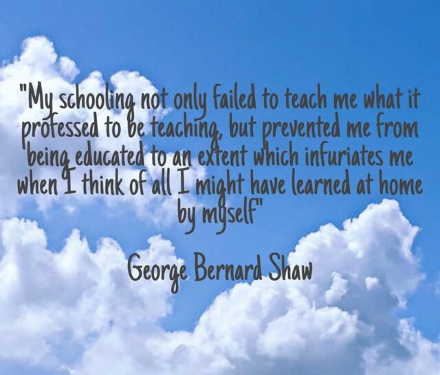 We often hear a parent claim they wouldn’t be able to home educate their child as they’re not clever enough. Isn’t that proof that schools don’t work?
(Yes, for some they’re ok, but they do have their limits). We facilitate their learning. My sons history knowledge far far out weighs mine, but he's learnt how to research, how to find documentaries, how to view this knowledge and how to use it.